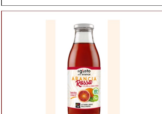 Succo di Arancia Rossa Biologico 50cl